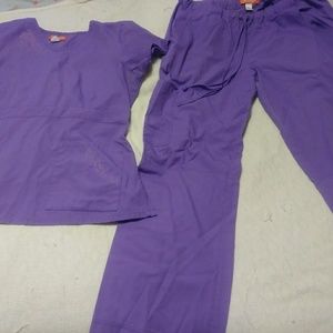 Orange brand scrubs set